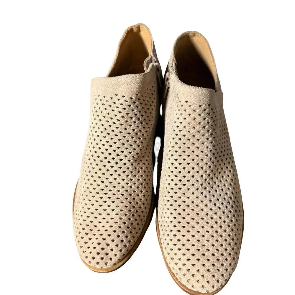 Lucky Brand Baylah Perforated Suede Ankle Booties